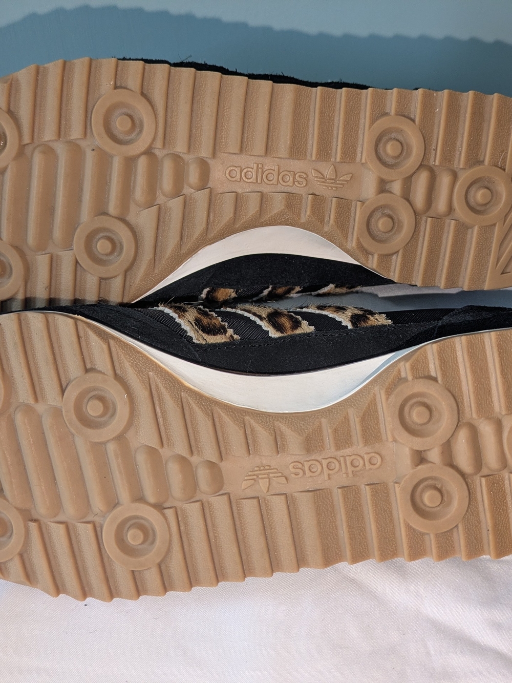 adidas Women's SL 72 OG Black Sneakers with Leopard Stripes - Picture 8 of 12